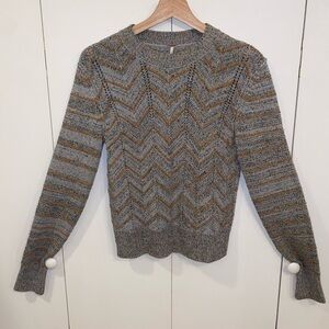Free People Chevron Sweater